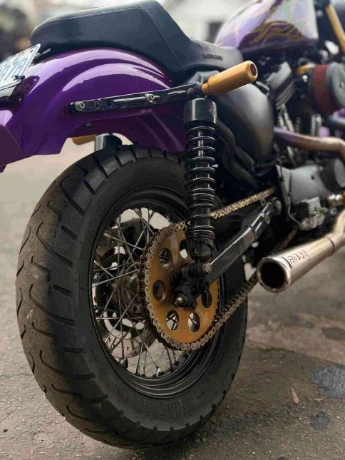 gearheadz-garage Custom motorcycle with gold chain